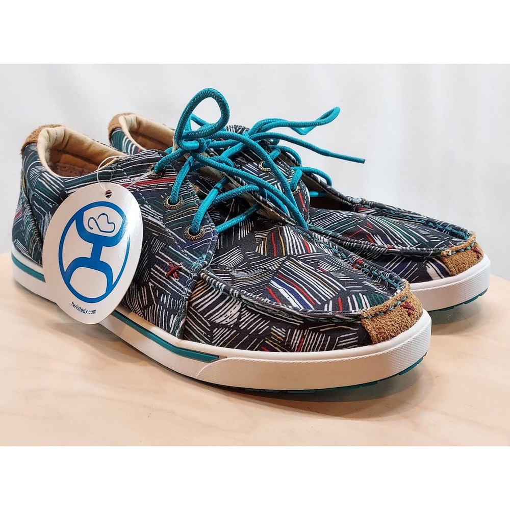 Women's Twisted X WHYC003 Hooey Lopers Sneaker Grey/Multi Canvas Size 7M